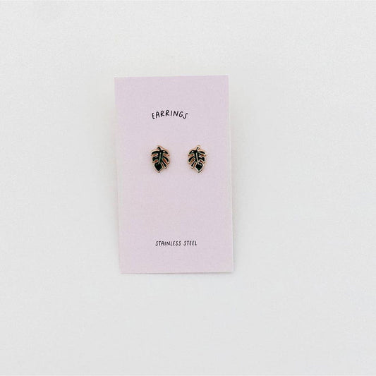 Monstera Earrings - Hidden Seed Plant Shop