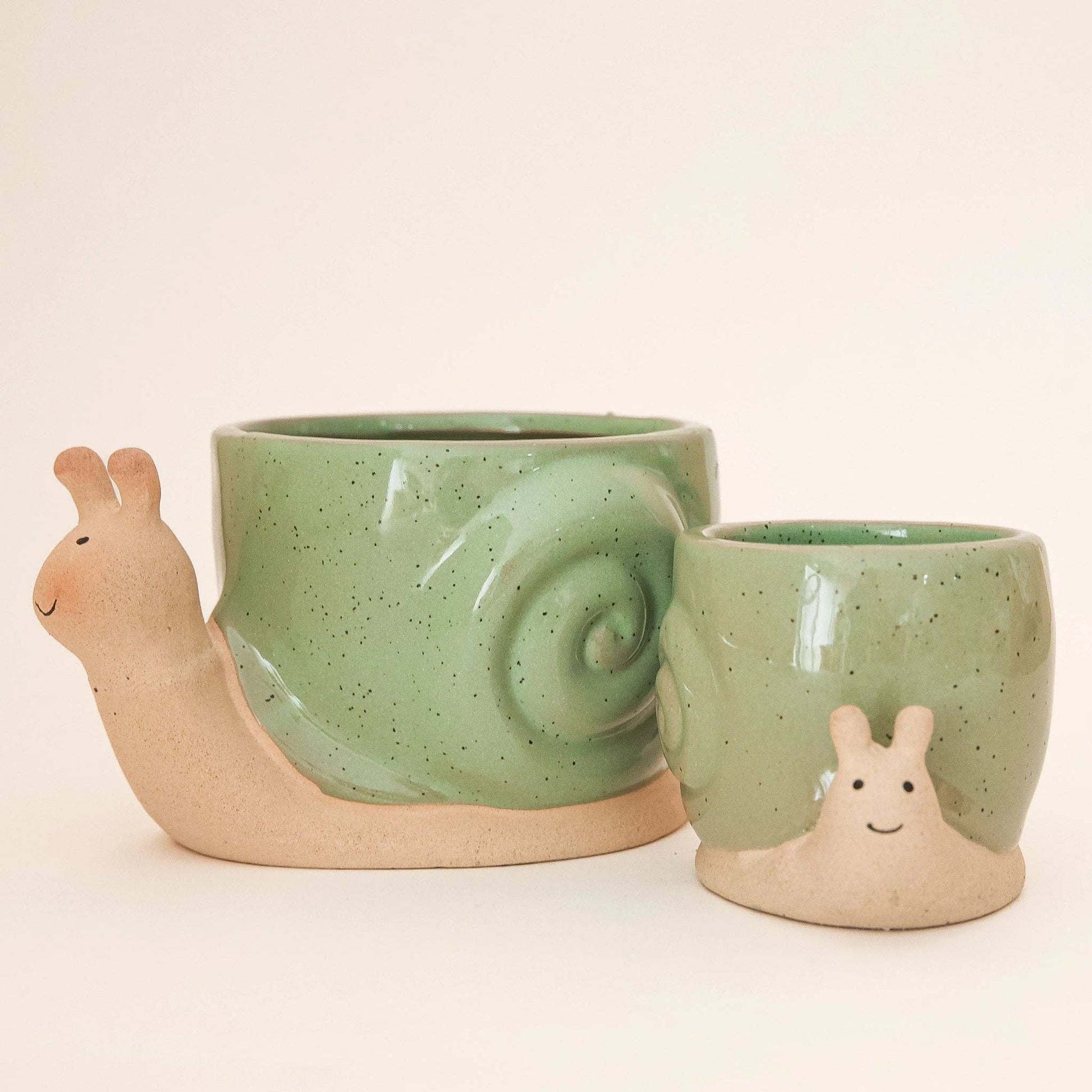 Snail Planter - Lagoon-available at Hidden Seed Plant Shop
